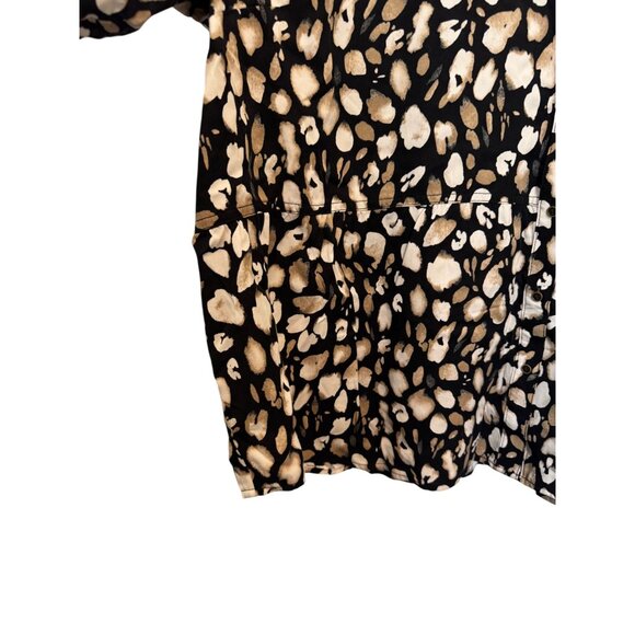 Westbound Button-Up Shirt Women 3X Black Animal Print TENCEL - Picture 7 of 8